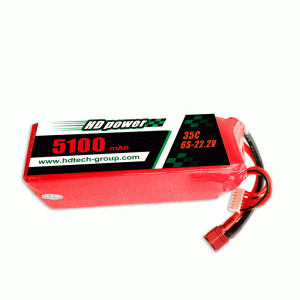 HDPOWER 5100mAh 35C 6S 22.2V rasvapatarei